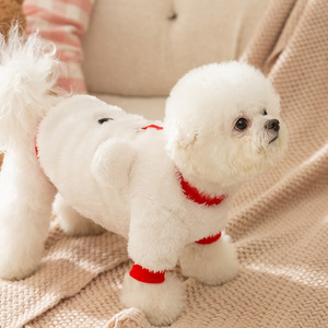 Sweat-shirt à capuche en polaire pour animaux de compagnie, mignon, pour chiens et chats de petite et moyenne taille, marron clair, blanc, vêtements d'automne et d'hiver - Product Image 4