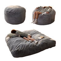 Canapé-lit géant extensible pour adultes, convertible, fauteuil paresseux pliable, matelas de sol adapté aux appartements, garnissage en éponge, tissu