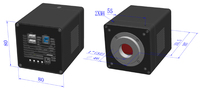 Caméra USB3.0 20MP avec refroidissement et monture C, capteur CMOS IMX183 1 pouce, pour microscope électronique à fluorescence utilisant l'analyse spectrale