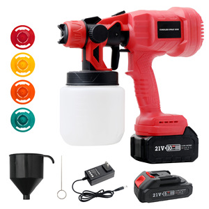 Pistolet de peinture sans air, capacité du réservoir 1 L, alimenté par batterie lithium, pour usage bricolage - Product Image 1