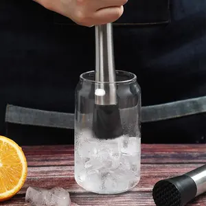 Thép không gỉ búa cho nghiền nát Ice trà sữa nước chanh trái cây/rau mashing cho trà sữa cửa hàng-Schick cup tay đánh bại công cụ