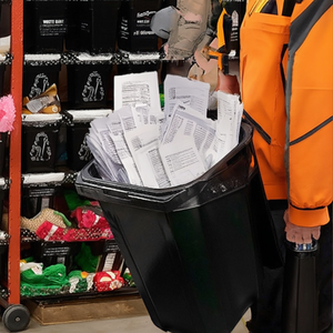 Cestino per rifiuti nero 13,2 L resistente al fuoco per uso interno - Product Image 3