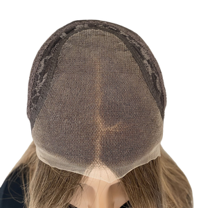 Peluca de Cabello Humano Virgen Europeo Rubio con Reflejos Blancos para Mujer, Doble Capa de Cutícula Alineada, Encaje HD - Product Image 3