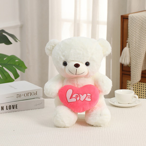Ours en peluche en forme <span class=keywords><strong>de</strong></span> cœur <span class=keywords><strong>de</strong></span> dessin animé pour la Saint-Valentin, 30/40/50CM, jouet en peluche doux, oreiller créatif, poupée ours à câliner - Product Image 5