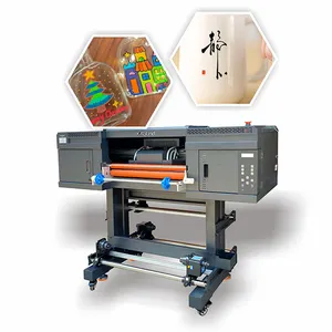 전문 60Cm 롤 롤 인쇄 종이 필름 인쇄 라벨 스티커 로고 전송 프린터 Impresora Uv Dtf 프린터