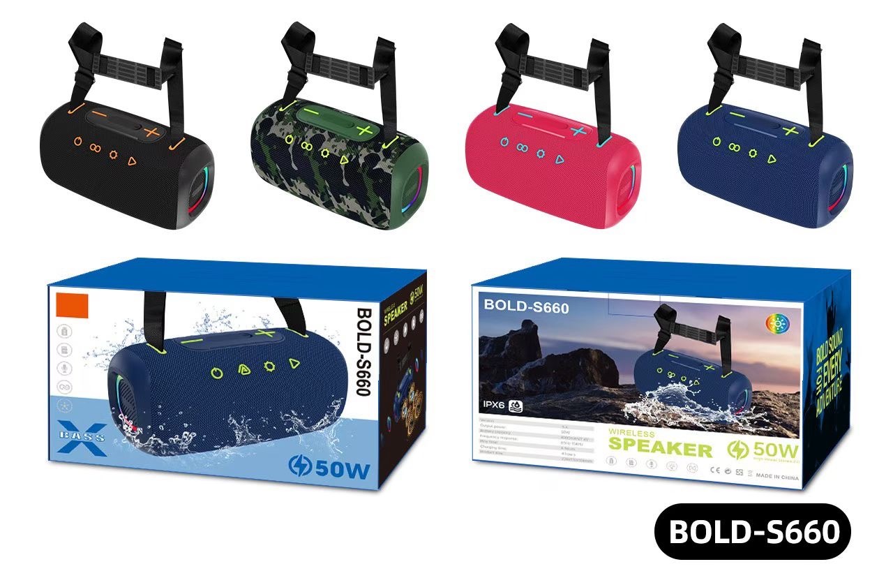 50W Portable Bluetooth Speaker, IPX6 Waterproof Wireless Speaker with RGB Light, Bold Sound, TWS Pairing · image 3