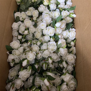 E-372 all'ingrosso rosa artificiale 7 teste di fiori di rosa inglese alla rinfusa fiori di seta fiori di rosa nuziale tessuto rosa rosa bianca - Product Image 4