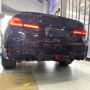 CS Style carbone sec pare-chocs arrière lèvre ailerons becquet Winglet séparateur diffuseur pour <span class=keywords><strong>F90</strong></span> <span class=keywords><strong>M5</strong></span> compétition 2020 + - Product Image 6