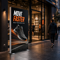 Boîte à lumière pliable et extensible avec cadre en alliage d'aluminium et toile tendue pour affichage événementiel, salons professionnels et publicité