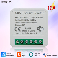 Interrupteur WiFi MINI Alexa 16A, module de relais de minuterie à commande à distance 1 voie, fonctionne avec l'application Tuya Smart Life