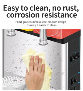 Machine à slush commerciale <span class=keywords><strong>12L</strong></span> (12 litres) avec 3 réservoirs en acier inoxydable, grande capacité, distributeur de boissons glacées, design simple et élégant - Product Image 5