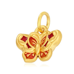 Wholesale 24K <b>solid</b> <b>gold</b> luxury <b>pendant</b> <b>gold</b> butterfly shape <b>pendant</b> high-end jewelry accessories <b>pendant</b> - Product Image 2