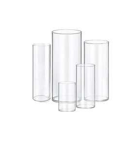 Mini Jarrones de Cristal Cilíndricos para Decoración de <span class=keywords><strong>Mesa</strong></span>/Fiesta/Hogar, Centros de <span class=keywords><strong>Mesa</strong></span> Florales Modernos Transparentes para Bodas, Paquete de 12 al por Mayor OEM - Product Image 2