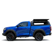 Capot de benne rigide en alliage d'aluminium pour pick-up 4x4 avec fenêtres à ailes de mouette, verrouillable, sans perçage