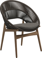 Ensemble de salle à manger d'extérieur en teck pour jardin et patio, comprenant table et chaises