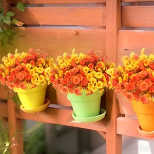 Bouquet de fleurs artificielles de glycine 30cm-100cm en plastique pour décoration extérieure de jardin - Product Image 3