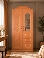 Armoire en acier personnalisée avec organisateur de penderie, grand placard à 2 portes, armoire de rangement en acier pour la maison
