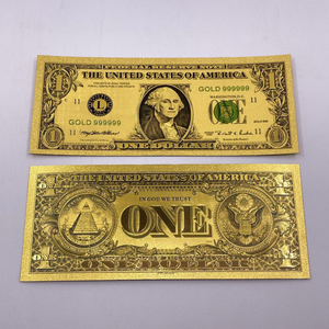 Billetes de Dólares Estadounidenses con Recubrimiento de Lámina Dorada, Accesorios para Fotos, Películas, Fiestas, Colección, <span class=keywords><strong>Dinero</strong></span> de Juguete de Plástico de Alta Calidad - Product Image 4