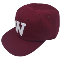 Gorra de Béisbol Personalizada de Alta Calidad, de Lana Melton, 6 Paneles, Sin Estructura, con Logotipo de Fieltro, Correa Tipo Polo, con Patrón de Letras, Unisex