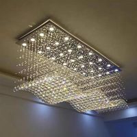 Lustre moderne en cristal suspendu pour intérieur, fabrication professionnelle, personnalisable, LED, pour hôtel, hall, villa, restaurant, supermarché