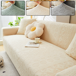Wholesale Bohemian Style Custom Elastic Jacquard <strong>Sofa</strong> Covers Factory <strong>Supports</strong> OEM L-Shape for Three-Seat <strong>Sofa</strong> Pet-Friendly - Product Image 3