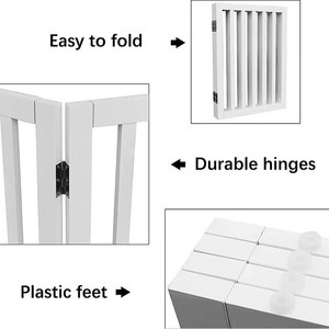 Nouvelle clôture pour animaux de compagnie en bois, détachable et pliable, adaptée à un usage domestique, offrant une barrière sûre et sécurisée pour les chiens sans... - Product Image 2