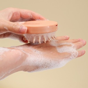 Silicone Shampoo Brush Round 6.5X3Cm Waterproof Massage Hairbrush For Men Women - Product Image 2