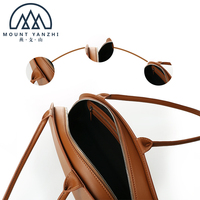 Sac à main de luxe pour femme Mount Yanzhi 2026, nouvelle collection, en cuir véritable RFID, fermeture éclair robuste, deux sangles, sac à bandoulière pour usage quotidien