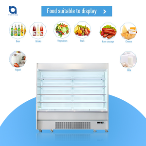 Comercial 470L a 1260L Multideck Chiller Refrigerador Modo de refrigeración por aire Vitrina para tienda de conveniencia y exhibición de supermercado - Product Image 4