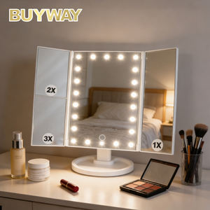 <span class=keywords><strong>Specchio</strong></span> pieghevole <span class=keywords><strong>portatile</strong></span> per il <span class=keywords><strong>trucco</strong></span> <span class=keywords><strong>con</strong></span> luce a LED Plastci <span class=keywords><strong>specchio</strong></span> cosmetico da viaggio <span class=keywords><strong>specchio</strong></span> di bellezza Smart Touch Control 180 ° girevole - Product Image 1