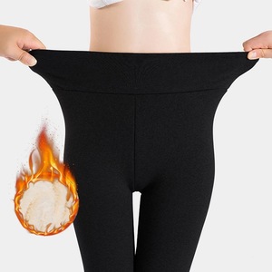 <span class=keywords><strong>Leggings</strong></span> in pile vintage a vita alta elasticizzati e a gamba intera, da donna, slim-fit, foderati in pile, ispessiti, per l'inverno 2026 - Vendita all'ingrosso - Product Image 3