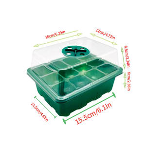 Kit de boîtes à <span class=keywords><strong>semis</strong></span> PET 12 alvéoles <span class=keywords><strong>pour</strong></span> culture transfrontalière, avec couvercle haut, outil de culture compact, trois pièces, durable, <span class=keywords><strong>pour</strong></span> la conservation de la chaleur et de l'humidité - Product Image 6