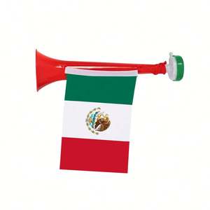 Cornetas de Animación Personalizadas con Bandera de EE. UU., Canadá y México, de Latón y Plástico, Plegables y Portátiles de 28 cm, Promocionales para Fútbol Soccer 2026 - Product Image 2