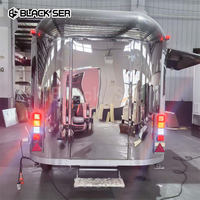 Camion de restauration mobile personnalisé en acier inoxydable avec cuisine complète, camion de restauration rapide avec climatiseur
