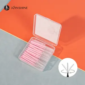 JOINSHINE eyelash brow brush mascara mini comb Disposable spooly Inter Dental Brush Custom Private label pink brow lifting Brush