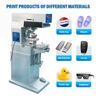 Machine de tampographie 1 couleur 1 poste à faible coût avec panneau de commande pour bouchons de bouteilles, clés USB et bouchons de lingettes humides