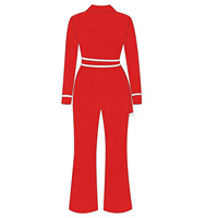 Deltion grec |   Sigma |   Combinaison à jambes larges en tricot brodé, vêtements de la sororité Theta DST |   Combinaison élégante pour le bureau