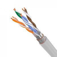 CAT6 kabel berpelindung SFTP, 4 pasang 23AWG tembaga murni 1000FT 305M Roll CAT 6 kabel jaringan Lan Ethernet