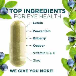 כמוסות תוסף צמחי לתמיכה בבריאות העיניים עם לוטאין, זאקסנטין, אבץ, ויטמין C ו-E למבוגרים עם יובש בעיניים - Product Image 4