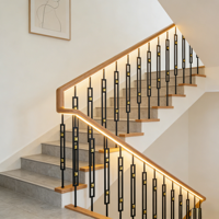 Balustrade de balcon en fer, balustrade moderne, balustre d'escalier, tige de balustrade noire, balustres d'escalier pour la villa