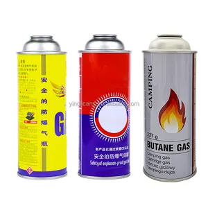Refilling Butane Lighter Cans With Valve Tinplate Aerosol Can Customized