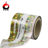 Papier d'aluminium en plastique sachet rouleau film papier d'emballage poly rouleau de film avec plein imprimé