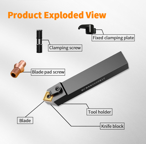 Mssnl 45 ° chuyển công cụ chủ hợp kim cứng bên ngoài tiện chuyển công cụ với Carbide chèn cho kết thúc phải đối mặt với gia công và chamfering - Product Image 5