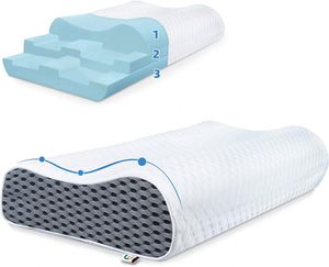 <b>Memory</b> Foam <b>Pillow</b> Adjustable Supportive Orthopedic Contour Sleep <b>Pillow</b> for Neck and Shoulder Pain - Product Image 1