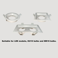Module LED encastrable anti-éblouissement pour plafond GU10 7W 10W, cadre de spot MR16