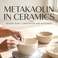 Poudre de Kaolin Calciné et de Métakaolin de Qualité Industrielle Hautement Réactive, Adjuvant Pozzolane pour Béton Durable, Ciment et Réfractaires