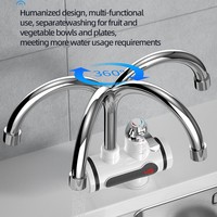 Chauffe-eau électrique instantané 3000W pour salle de bain, robinet avec affichage numérique, poignée rotative, double mode chaud-froid pour maison et camping-car