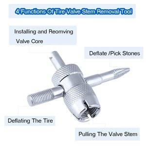 Four In One <b>Tire</b> <b>Valve</b> Core <b>Tool</b> Car <b>Tire</b> Repair Wrench With Screwdriver And Deflation Switch For Automotive Use - Product Image 3