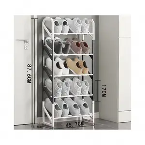 Schuhschrank-Regale faltbarer Organisator multifunktionale Regale geschlossener Stil hölzerne Seitenwand Schau für und Tasche lager Schuhregal