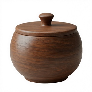 Hot Sale Eco-Friendly Porcelain Carved Japandi Dip <b>Sauce</b> Bowls with Handle for Party and Restaurant Serving Luxury Wood Bowls - Product Image 1